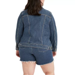 Plus Size Levi's® Original Trucker Jean Jacket 9 Plus Size Levi's® Original Trucker Jean Jacket -Cuddl Duds SHOP 1655589 ALT