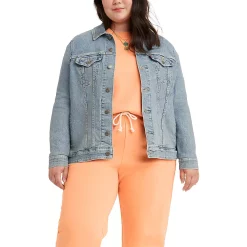 Plus Size Levi's® Original Trucker Jean Jacket 7 Plus Size Levi's® Original Trucker Jean Jacket -Cuddl Duds SHOP 1655589 Jeanie
