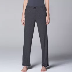Alternative view of Women's Simply Vera Vera Wang Basic Solid Luxury Pajama Pants