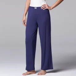 Women's Simply Vera Vera Wang Basic Solid Luxury Pajama Pants -Cuddl Duds SHOP 1904407 Navy