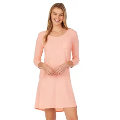 Women's Cuddl Duds® Essentials Long Sleeve Sleepshirt -Cuddl Duds SHOP 2594817 Coral Heather