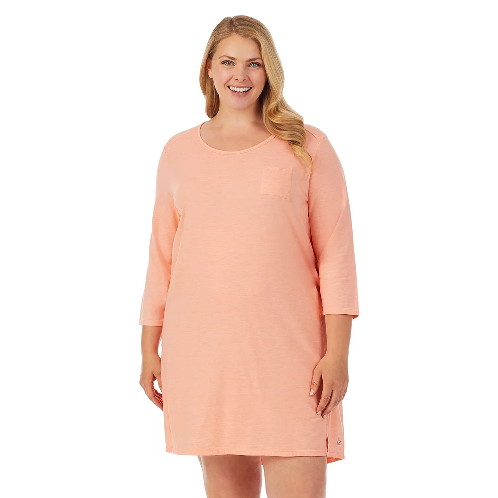 Plus Size Cuddl Duds® Essentials Long Sleeve Sleepshirt 5 Plus Size Cuddl Duds® Essentials Long Sleeve Sleepshirt - Image 5