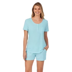 Women's Cuddl Duds® Pajamas: Essential Sleep Tee & Boxers Set 10 Women's Cuddl Duds® Pajamas: Essential Sleep Tee & Boxers Set -Cuddl Duds SHOP 2642178 Aqua Heather