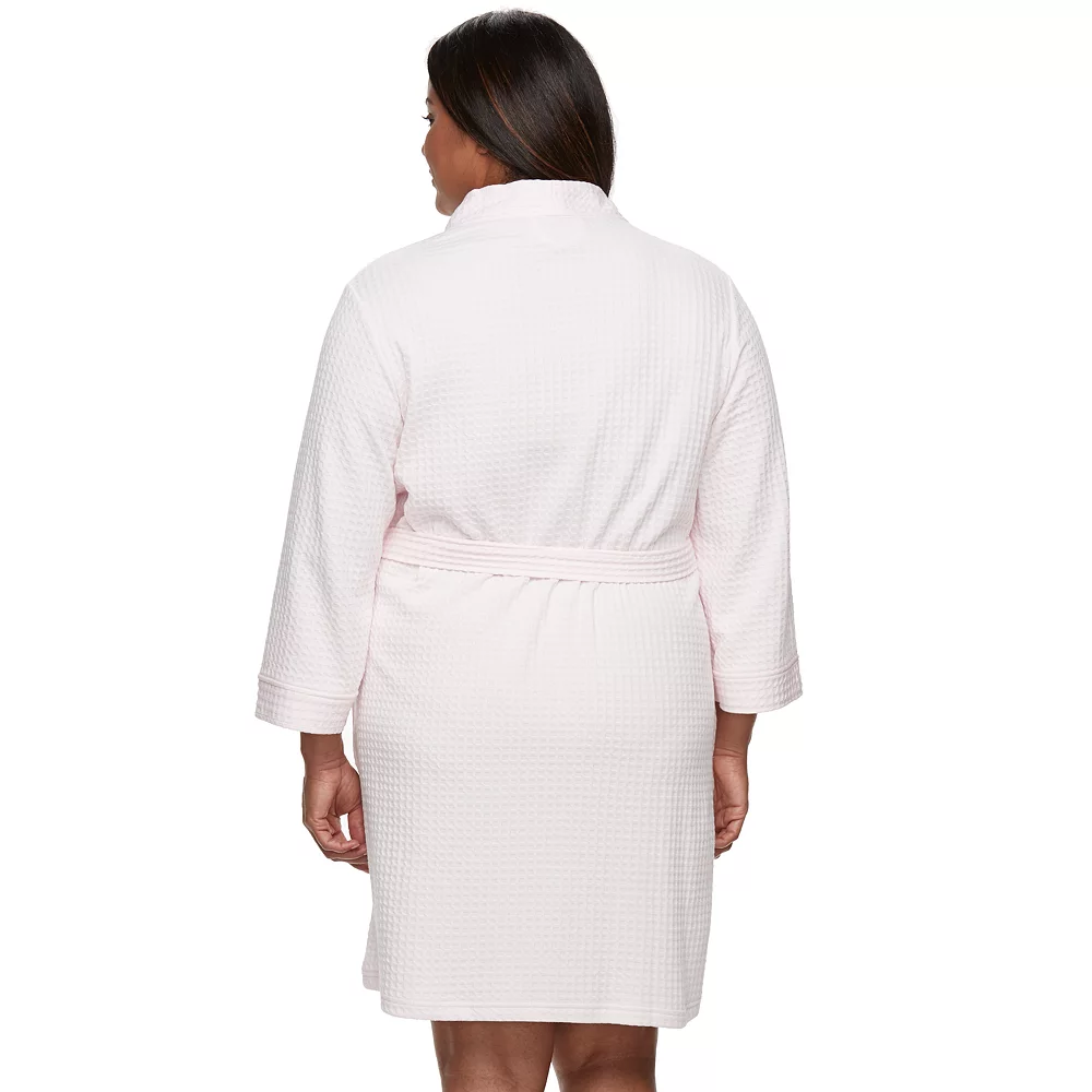 Plus Size Croft & Barrow® Waffle-Knit Kimono Robe 8 Plus Size Croft & Barrow® Waffle-Knit Kimono Robe - Image 8