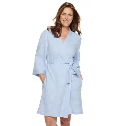 Women's Croft & Barrow® Waffle Texture Robe 16 Women's Croft & Barrow® Waffle Texture Robe -Cuddl Duds SHOP 2749414 Chambray Blue