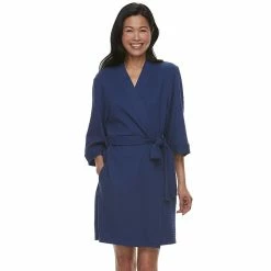 Women's Croft & Barrow® Waffle Texture Robe 15 Women's Croft & Barrow® Waffle Texture Robe -Cuddl Duds SHOP 2749414 Navy