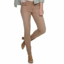 Women's Sonoma Goods For Life® Supersoft Stretch Midrise Skinny Jeans 20 Women's Sonoma Goods For Life® Supersoft Stretch Midrise Skinny Jeans -Cuddl Duds SHOP 2954787 Bali Brown