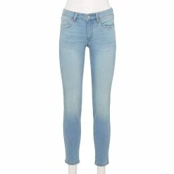 Women's Sonoma Goods For Life® Supersoft Stretch Midrise Skinny Jeans 16 Women's Sonoma Goods For Life® Supersoft Stretch Midrise Skinny Jeans -Cuddl Duds SHOP 2954787 Light Destructed