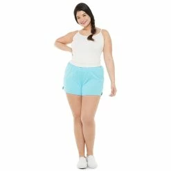 Juniors' Plus Size Soffe Curves Classic Shorts 17 Juniors' Plus Size Soffe Curves Classic Shorts -Cuddl Duds SHOP 2970681 ALT4
