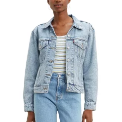 Women's Levi's® Ex-Boyfriend Trucker Jean Jacket 15 Women's Levi's® Ex-Boyfriend Trucker Jean Jacket -Cuddl Duds SHOP 2998886 Ice Queen