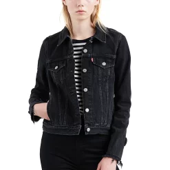 Women's Levi's® Original Trucker Jean Jacket -Cuddl Duds SHOP 2998897 Black Bow