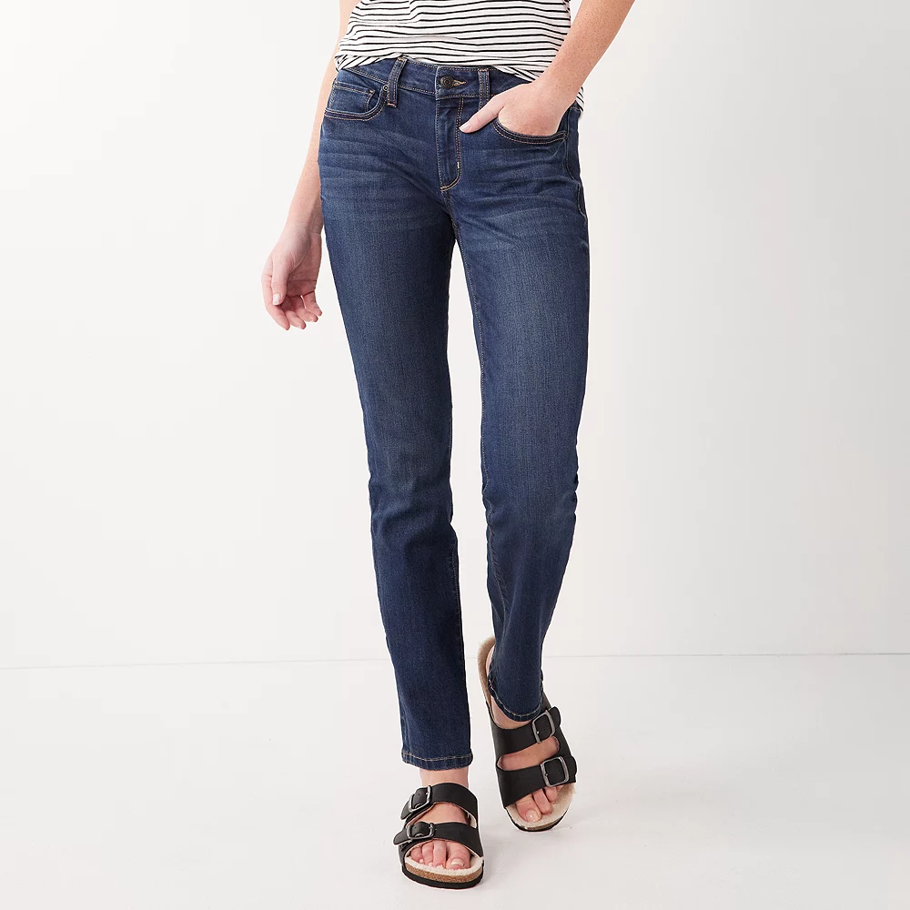 Women's Sonoma Goods For Life® Supersoft Midrise Straight-Leg Jeans 4 Women's Sonoma Goods For Life® Supersoft Midrise Straight-Leg Jeans - Image 4