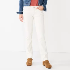 Women's Sonoma Goods For Life® Supersoft Midrise Straight-Leg Jeans 15 Women's Sonoma Goods For Life® Supersoft Midrise Straight-Leg Jeans -Cuddl Duds SHOP 3022856 Ecru