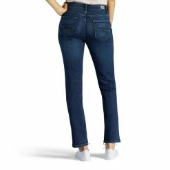 Petite Lee® Flex Motion Straight-Leg Jeans -Cuddl Duds SHOP 3051975 ALT