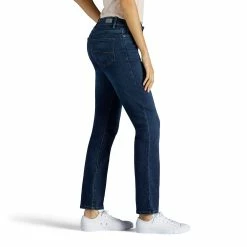 Petite Lee® Flex Motion Straight-Leg Jeans -Cuddl Duds SHOP 3051975 ALT2