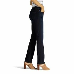 Petite Lee® Flex Motion Straight-Leg Jeans -Cuddl Duds SHOP 3051975 ALT4
