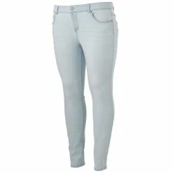 Juniors' Plus Size SO® Low-Rise Jeggings 14 Juniors' Plus Size SO® Low-Rise Jeggings -Cuddl Duds SHOP 3254850 Light Wash Denim