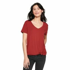 Juniors' SO® Oversized Pocket Tee -Cuddl Duds SHOP 3326644 Cinnamon Rust