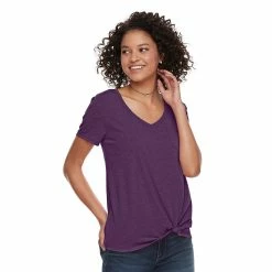 Juniors' SO® Oversized Pocket Tee -Cuddl Duds SHOP 3326644 Grape Basket