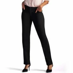 Petite Lee® Relaxed Fit Straight Leg Twill Pants