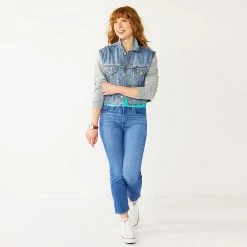Women's Levi's® 724™ High Rise Straight Crop Jeans -Cuddl Duds SHOP 3416624 ALT5