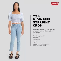 Women's Levi's® 724™ High Rise Straight Crop Jeans -Cuddl Duds SHOP 3416624 ALT98