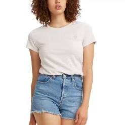 Women's Levi's® Logo Perfect Tee -Cuddl Duds SHOP 3416906 Flower Orbit Gray