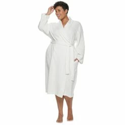 Plus Size Croft & Barrow® Shawl-Collar Waffle Robe