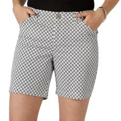 Women's Lee® Chino Walking Shorts 21 Women's Lee® Chino Walking Shorts -Cuddl Duds SHOP 3510365 White Geo Print