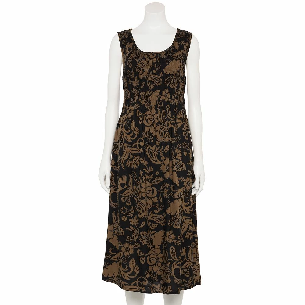 Women's Croft & Barrow® Smocked Swing Midi Dress 10 Women's Croft & Barrow® Smocked Swing Midi Dress - Image 10