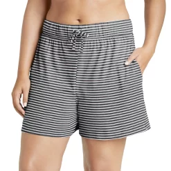 Plus Size Jockey® Everyday Essentials Boxer Pajama Shorts 13 Plus Size Jockey® Everyday Essentials Boxer Pajama Shorts -Cuddl Duds SHOP 3618193 Charcoal Stripe