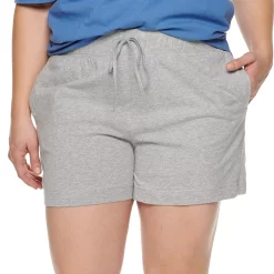 Plus Size Jockey® Everyday Essentials Boxer Pajama Shorts 11 Plus Size Jockey® Everyday Essentials Boxer Pajama Shorts -Cuddl Duds SHOP 3618193 Heather Gray