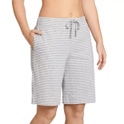 Women's Jockey® Everyday Essentials Bermuda Pajama Shorts -Cuddl Duds SHOP 3618197 Grey Stripe