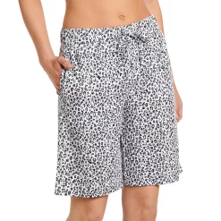 Women's Jockey® Everyday Essentials Bermuda Pajama Shorts -Cuddl Duds SHOP 3618197 Snow Leopard