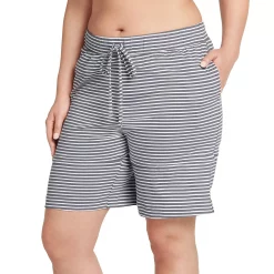 Plus Size Jockey® Everyday Essentials Bermuda Pajama Shorts 16 Plus Size Jockey® Everyday Essentials Bermuda Pajama Shorts -Cuddl Duds SHOP 3618199 Charcoal Stripe