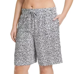 Plus Size Jockey® Everyday Essentials Bermuda Pajama Shorts 17 Plus Size Jockey® Everyday Essentials Bermuda Pajama Shorts -Cuddl Duds SHOP 3618199 Snow Leopard