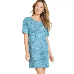 Plus Size Jockey® Everyday Essentials Sleepshirt -Cuddl Duds SHOP 3618230 Geo Sapphire