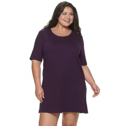 Plus Size Jockey® Everyday Essentials Sleepshirt -Cuddl Duds SHOP 3618230 Plum