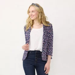 Women's LC Lauren Conrad Fitted Blazer 7 Women's LC Lauren Conrad Fitted Blazer -Cuddl Duds SHOP 3633856 Navy Roselita