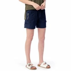 Juniors' Unionbay Christy Convertible Cuffed Midi Shorts -Cuddl Duds SHOP 3671783 Navy Blue