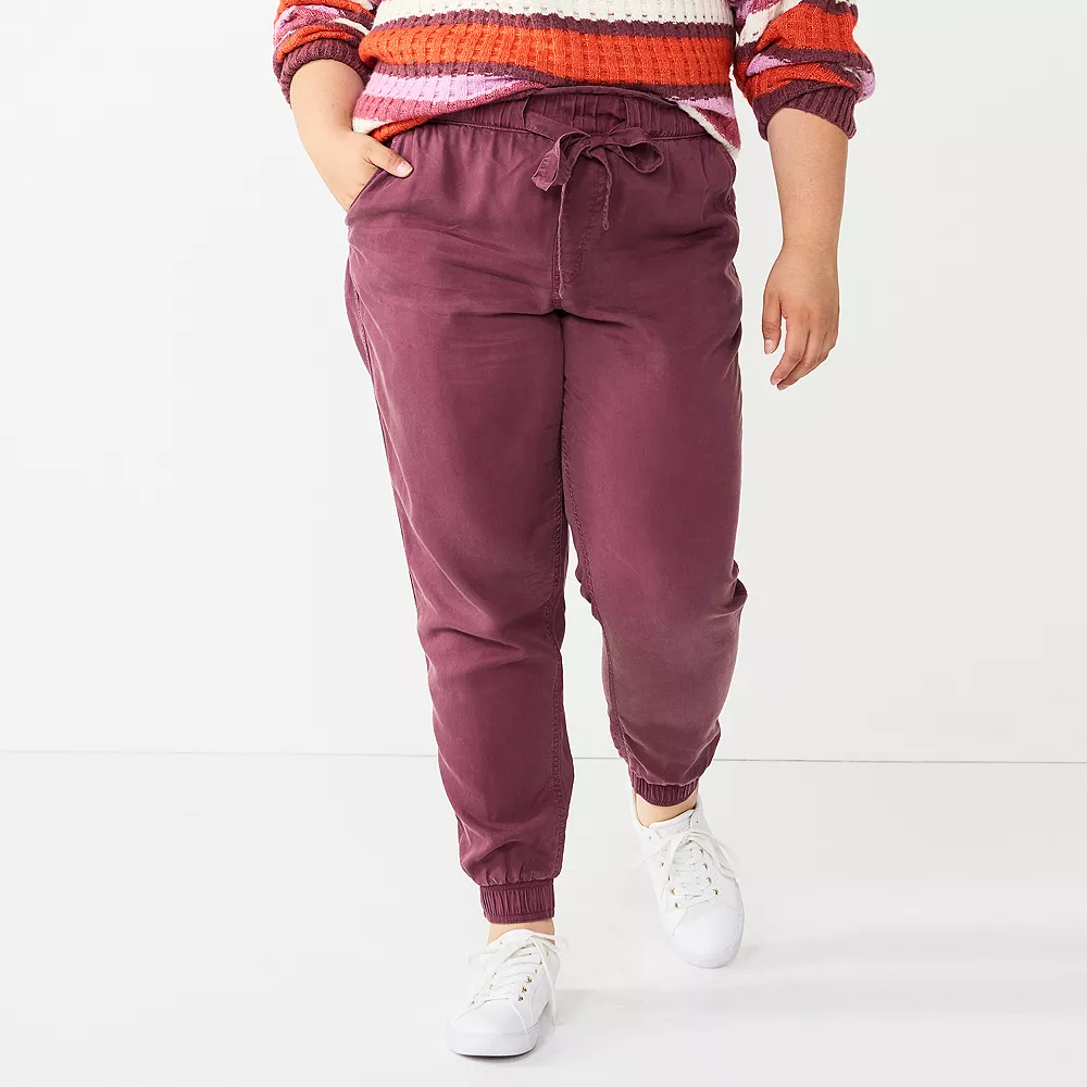 Juniors' Plus Size SO® High Rise Paperbag Jogger Pants 6 Juniors' Plus Size SO® High Rise Paperbag Jogger Pants - Image 6