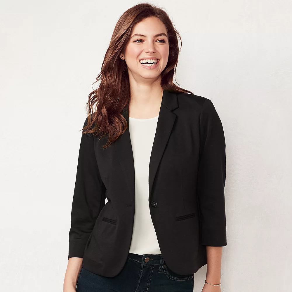 Petite LC Lauren Conrad Fitted Open-Front Blazer 3 Petite LC Lauren Conrad Fitted Open-Front Blazer - Image 3
