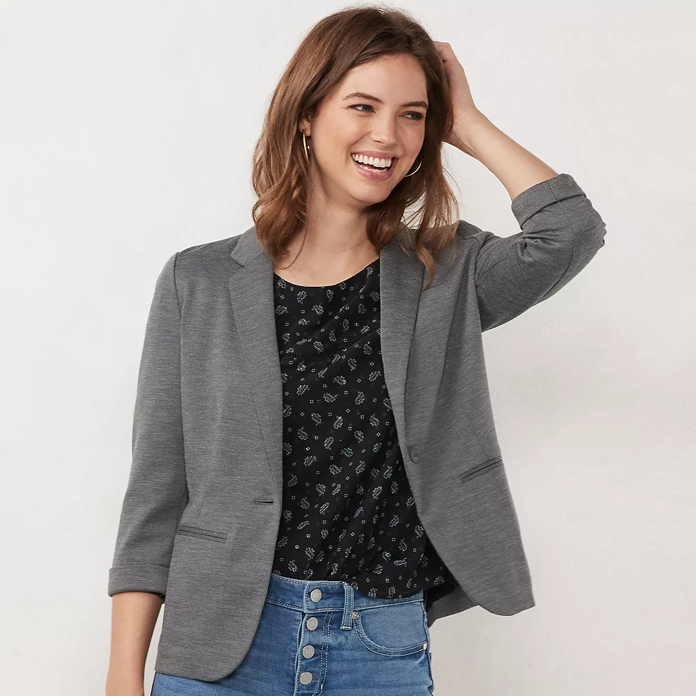Petite LC Lauren Conrad Fitted Open-Front Blazer 1 Petite LC Lauren Conrad Fitted Open-Front Blazer