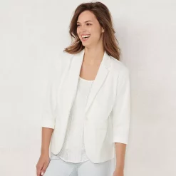 Alternative view of Petite LC Lauren Conrad Fitted Open-Front Blazer