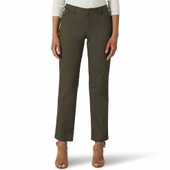 Cuddl Duds SHOP 31 Women's Lee® Wrinkle-Free Relaxed Fit Straight-Leg Pants