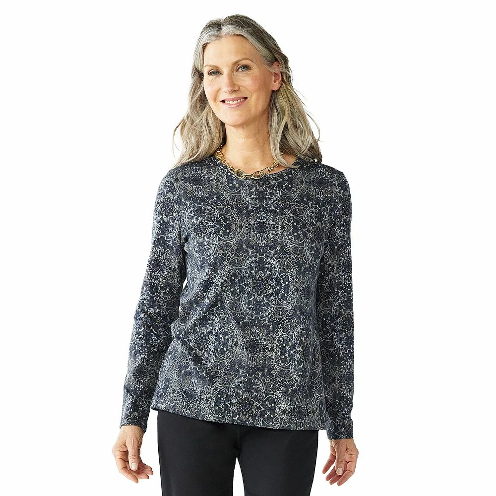 Women's Croft & Barrow® Essential Long-Sleeve Crewneck Tee 5 Women's Croft & Barrow® Essential Long-Sleeve Crewneck Tee - Image 5