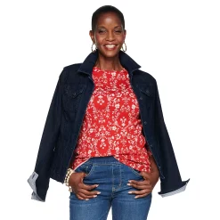 Women's Croft & Barrow® Essential Long-Sleeve Crewneck Tee 16 Women's Croft & Barrow® Essential Long-Sleeve Crewneck Tee -Cuddl Duds SHOP 3836990 Red Vine