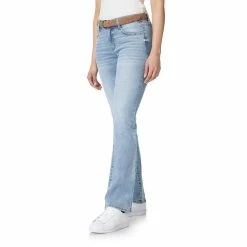 Juniors' WallFlower Legendary Belted Slim Bootcut Jeans -Cuddl Duds SHOP 3849873 ALT3
