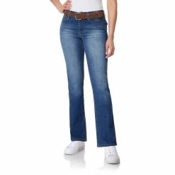 Juniors' WallFlower Legendary Belted Slim Bootcut Jeans -Cuddl Duds SHOP 3849873 Ashlyn