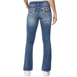 Alternative view of Juniors' WallFlower Luscious Curvy Bling Bootcut Jeans